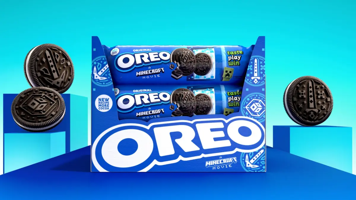 Агентство Otherly разработало дизайн упаковки лимитированного издания печенья Oreo приуроченный к выпуску фильма “Minecraft в кино” | Сетка — социальная сеть от hh.ru