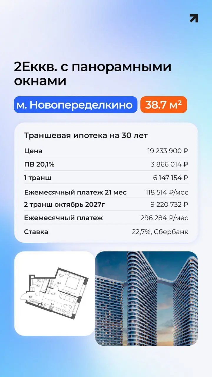 ⚡️ Кейсы с траншевой ипотекой (бизнес-класс)
Подборка реальных расчётов для Вас. Проекты на этапе строительства | Сетка — социальная сеть от hh.ru