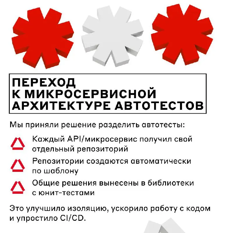 Что делать, если тестовый репозиторий весит полтора гигабайта, а сборки идут долго? 🤔
➡️ Команда Альфа-Банка столкнулась с этим и полностью пересобрала подход к автотестам: отказалась от монолита, пер... | Сетка — социальная сеть от hh.ru