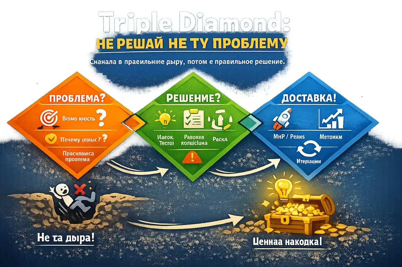 Triple Diamond: как перестать героически пилить не то
Есть старая боль. Очень знакомая любому продукту | Сетка — социальная сеть от hh.ru