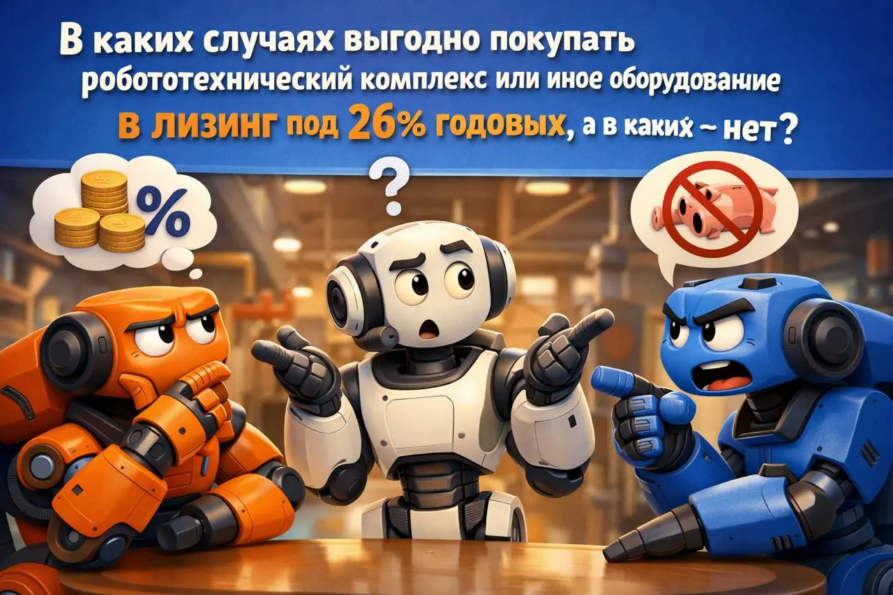 🚀 Робот в лизинг под 26% годовых: выгодно или грабёж? Разбираем на цифрах
Наш подписчик задал острый вопрос: брать ли робототехнический комплекс (РТК) в лизинг под 26%? Короткий ответ: чаще всего нет | Сетка — социальная сеть от hh.ru