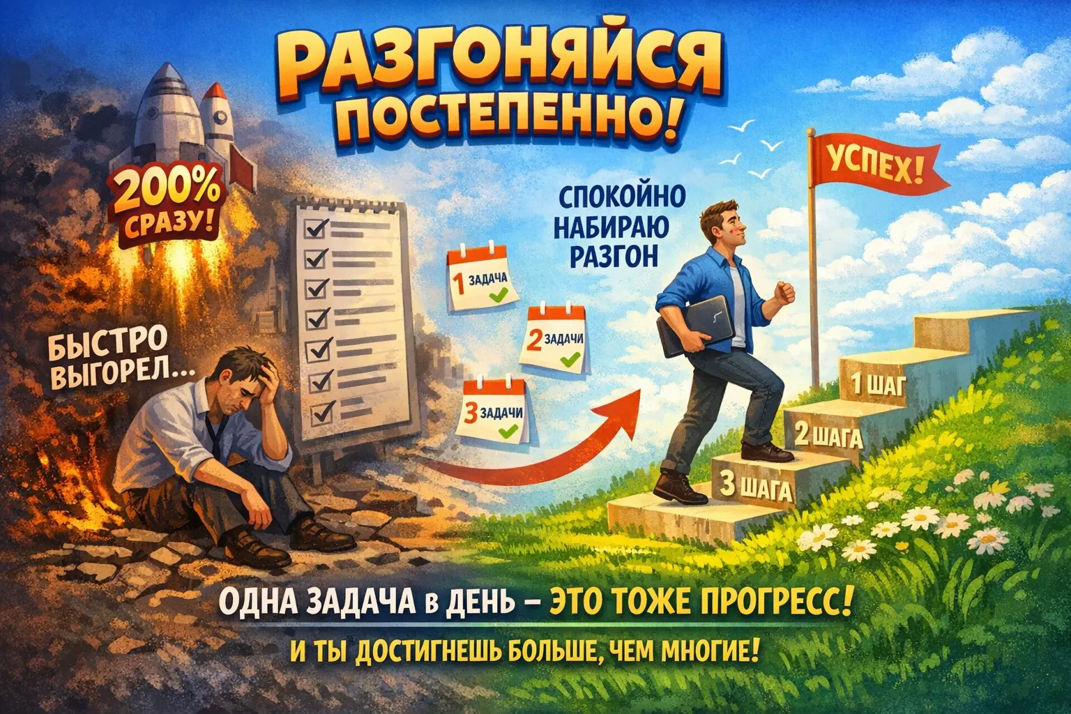 Дай себе время вкатиться | Сетка — социальная сеть от hh.ru