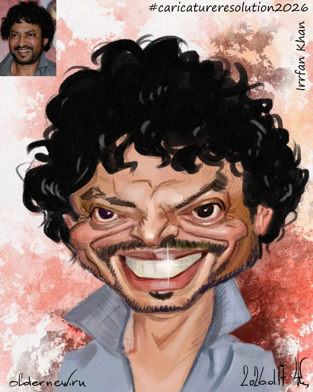 17 Irrfan Khan
Ежегодный январский вызов Международной ассоциации карикатуристов (ISCA)
#caricatureresolution2026 #crIrrfanKhan | Сетка — социальная сеть от hh.ru