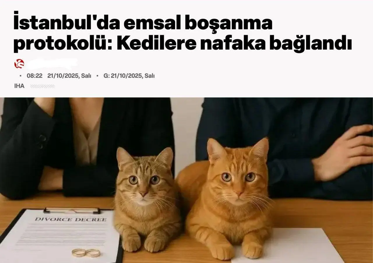 В Стамбуле бывший муж должен платить алименты (!) на котов — по условиям развода должен по ₺10'000 или ₽19'500 раз в три месяца целых 10 лет: на корм, игрушки и визиты к ветеринару | Сетка — социальная сеть от hh.ru