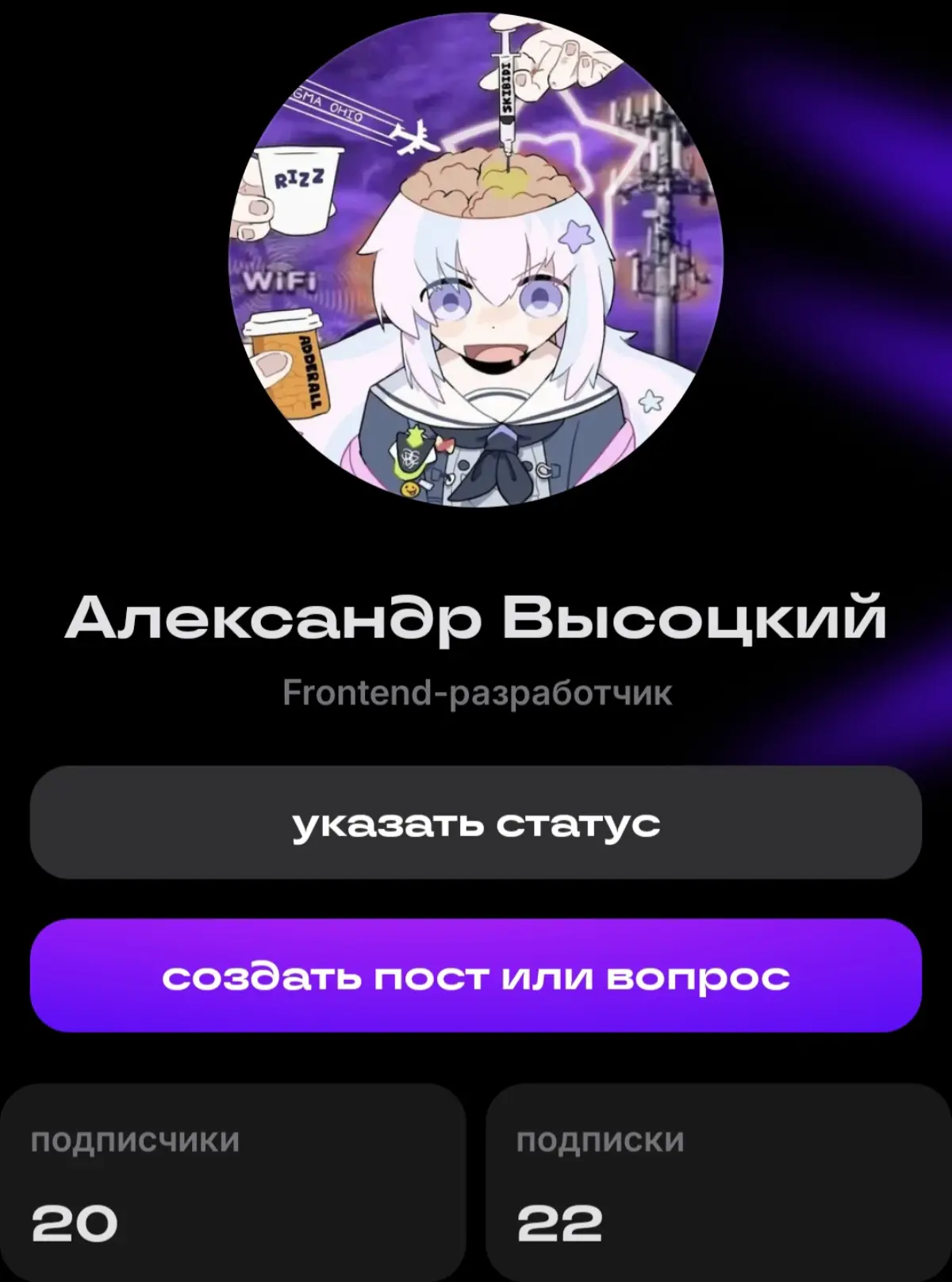 УРА БЛЯТЬ УРРРААААА 20 ПОДПИСЧИКОВ... | Сетка — социальная сеть от hh.ru