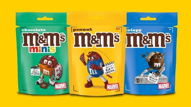 Marvel заколлабились с M&M’S и сделали шоколадное драже в упаковке с персонажами вселенной комиксов.
Завезите это в Россию, пожалуйста 🙉 | Сетка — социальная сеть от hh.ru