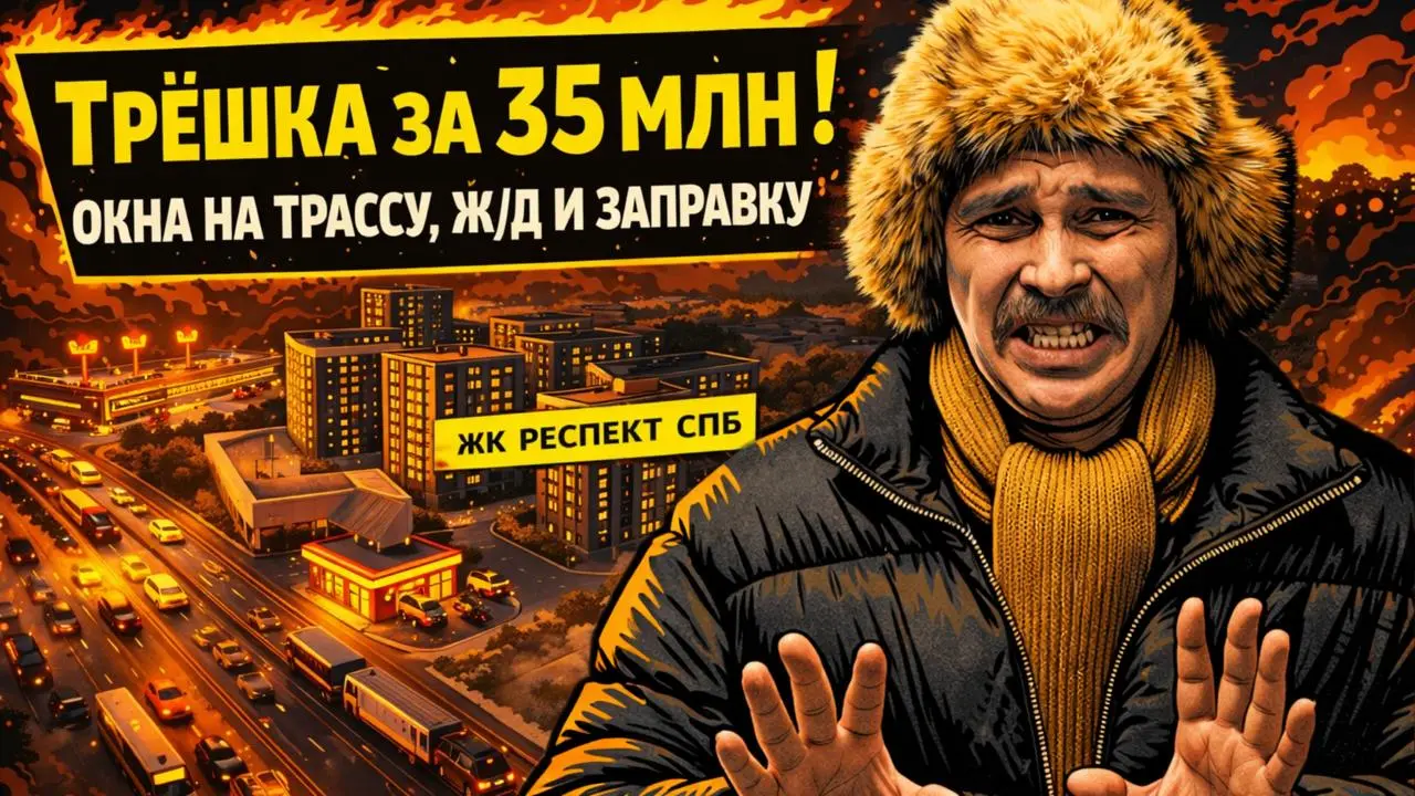 На рендерах — почти “петроградка”, в реальности — классика жанра: трасса/М-7 под боком, железная дорога рядом и заправки, от которых у романтиков начинает щипать глаза | Сетка — социальная сеть от hh.ru