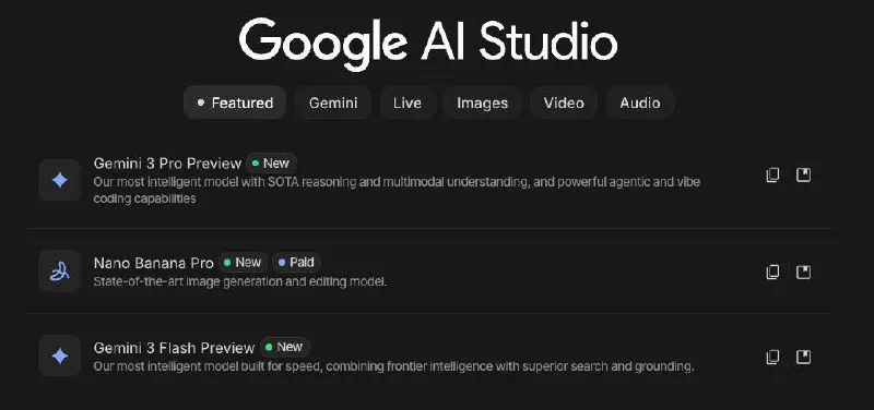 🔘 Google AI Studio: Бесплатный доступ к топам
В свежем рейтинге LMSYS Chatbot Arena (главный мерило в мире ИИ) новая Gemini 3 Pro занимает 1-е место в написании текстов, 4-е в кодинге | Сетка — социальная сеть от hh.ru