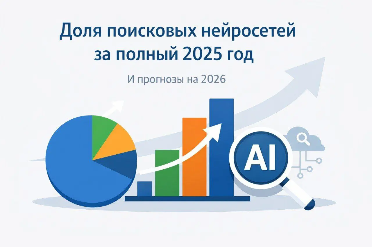 Собрал данные за 2025 по доле ИИ в поисковом трафике | Сетка — социальная сеть от hh.ru