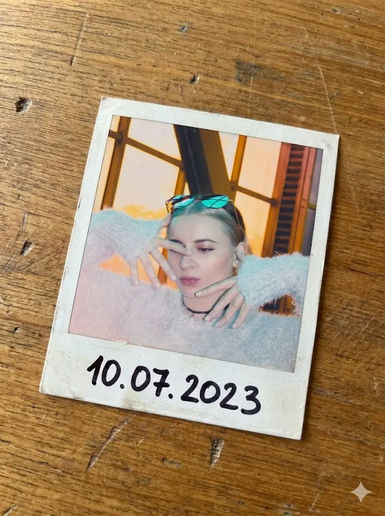 #нейросеть #ai #дизайн #фото #nanobanana #промт  
Делаем из фото Palaroid  
Загружаем любое фото в Nano Banana🍌 и вставляем вот этот промт:
Фото в виде распечатанного снимка Palaroid 1x1 лежащего немн... | Сетка — социальная сеть от hh.ru