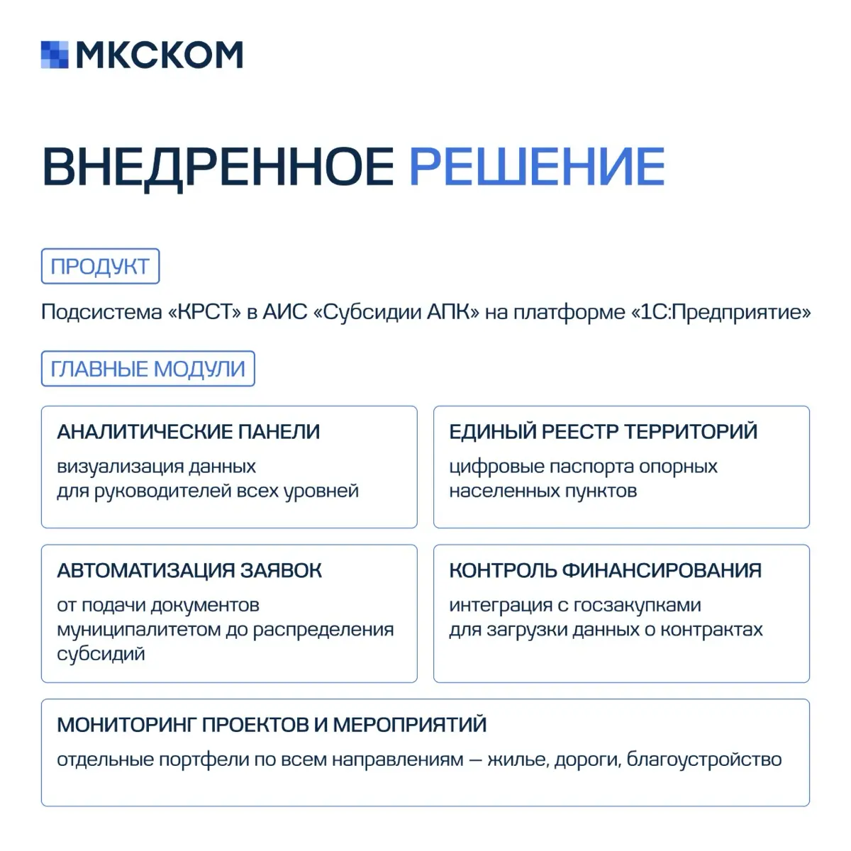 Кейс: внедрение подсистемы «КРСТ» АИС «Субсидии АПК» | Сетка — социальная сеть от hh.ru