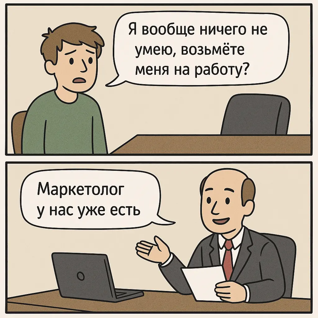 Маркетинг - это когда в кассе появляются деньги, а не лайки. | Сетка — социальная сеть от hh.ru