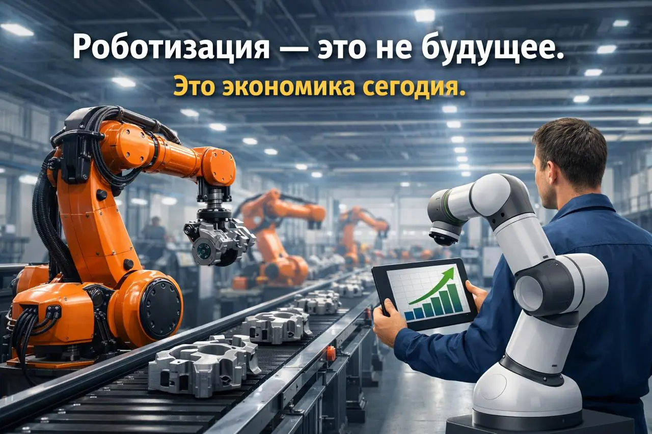 Промышленная роботизация — это не про моду и не про «заменить людей».
Это про управляемость производства и деньги | Сетка — социальная сеть от hh.ru