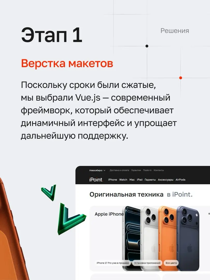 Как мы апгрейднули iPoint в запланированные сроки → https://webest.ru/cases/ipoin
Делимся кейсом про модернизацию интернет-магазина iPoint — одного из крупнейших продавцов техники Apple в Новосибирске | Сетка — социальная сеть от hh.ru