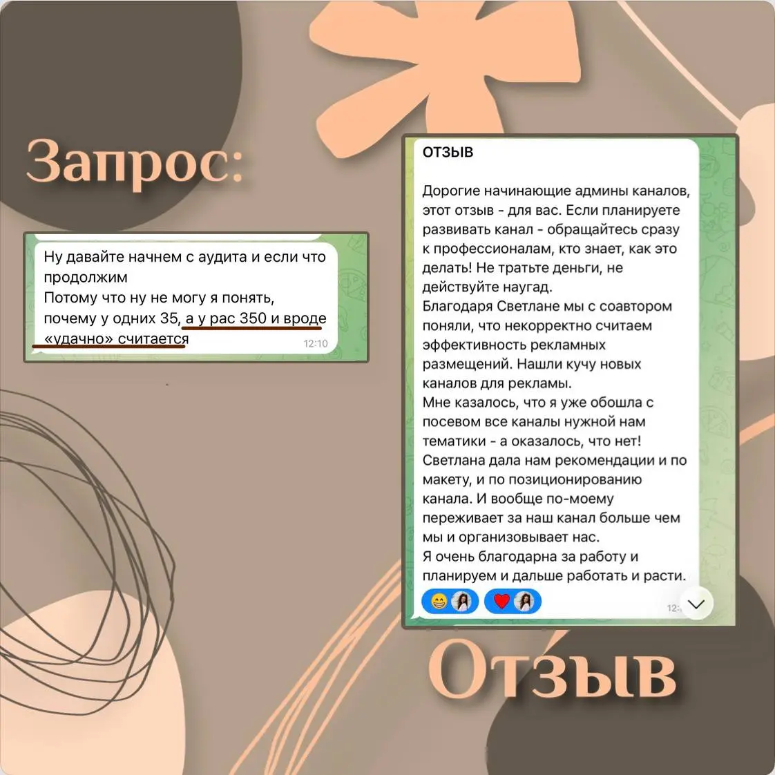 Кейс: закуп на канал — Дао Мамы (сейчас переименован в Кое-что о Люсе)
Мы закончили работать в ноябре, а отзыв был написан еще в августе | Сетка — социальная сеть от hh.ru
