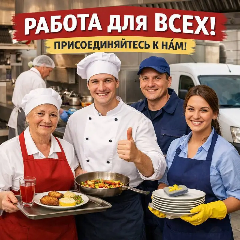 МОЙЩИК ПОСУДЫ, ПОВАР, ЗАВЕДУЮЩИЙ ПРОИЗВОДСТВОМ, БУФЕТЧИК, ВОДИТЕЛЬ КАТЕГОРИИ B,C
45 000₽ - 80 000₽
Московский комбинат питания
• Москва (ЦАО)
• Рестораны/Кафе
• +79267179773
Jober - удобный mini app с... | Сетка — социальная сеть от hh.ru