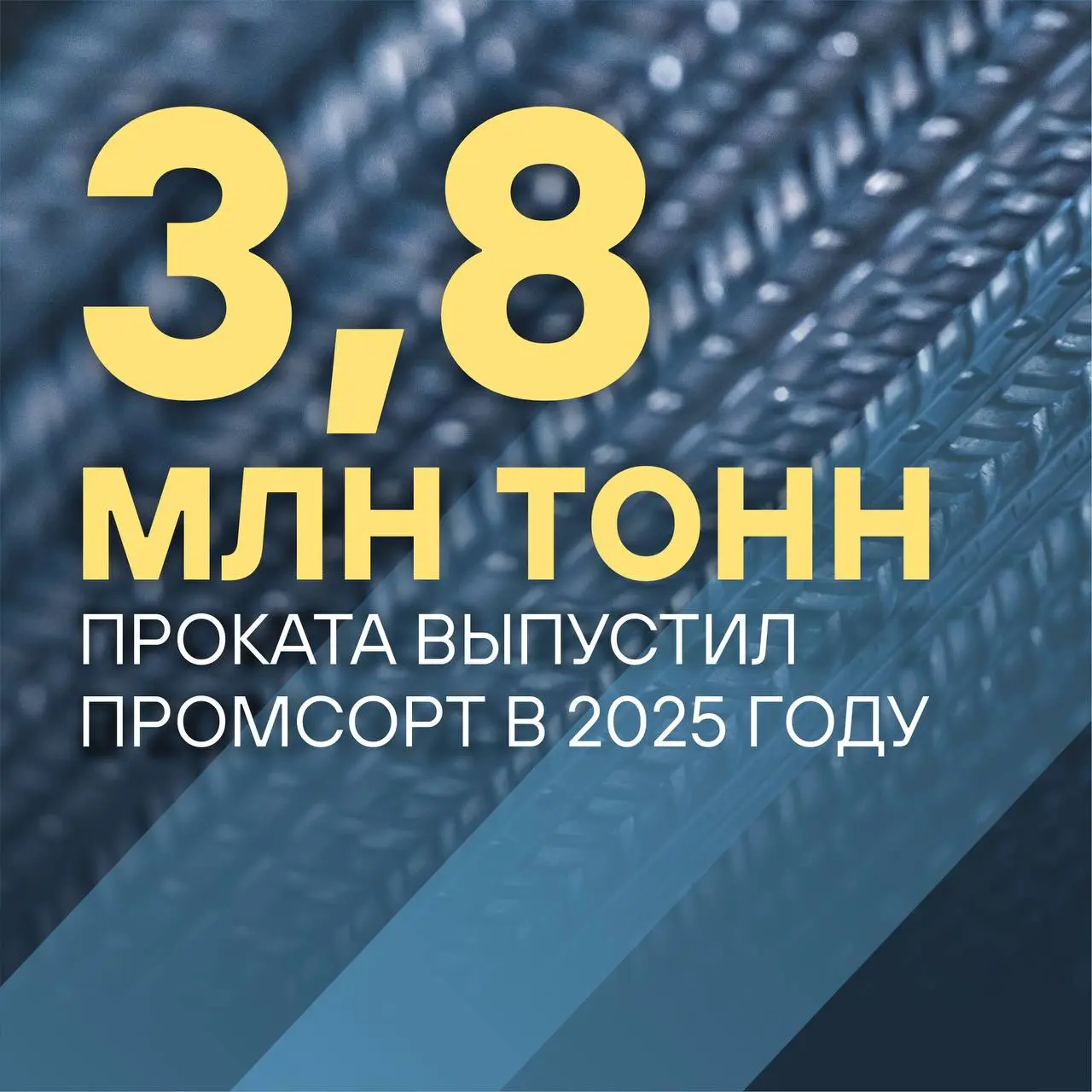 ⚡Промсорт увеличил выпуск проката по итогам 2025 года
💪Предприятия партнерской группы «Промсорт» за 2025 год произвели 3,8 млн тонн проката, что на 14% выше, чем в 2024 году | Сетка — социальная сеть от hh.ru