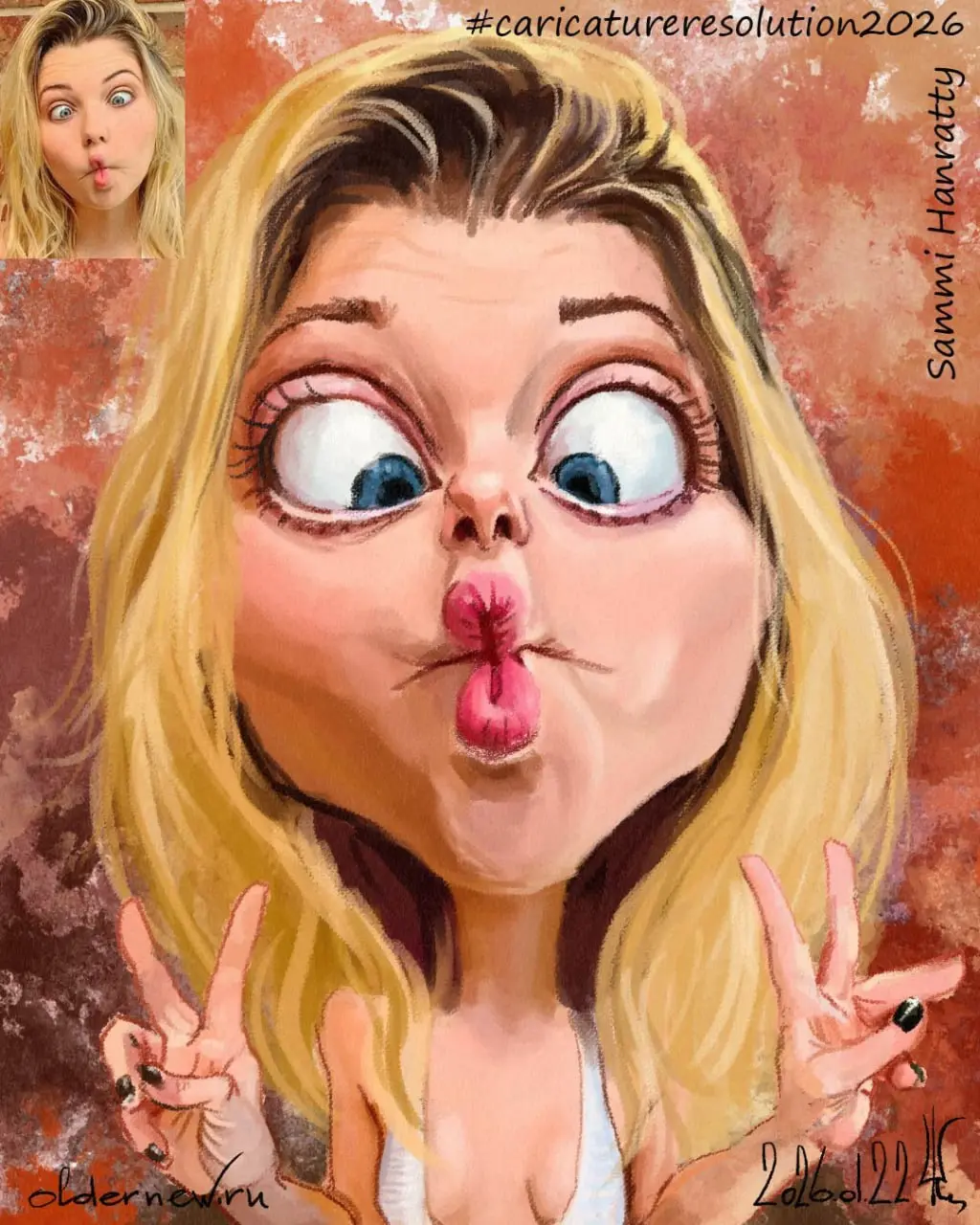 22 Sammi Hanratty
Ежегодный январский вызов Международной ассоциации карикатуристов (ISCA)
#caricatureresolution2026 #crSammiHanratty | Сетка — социальная сеть от hh.ru