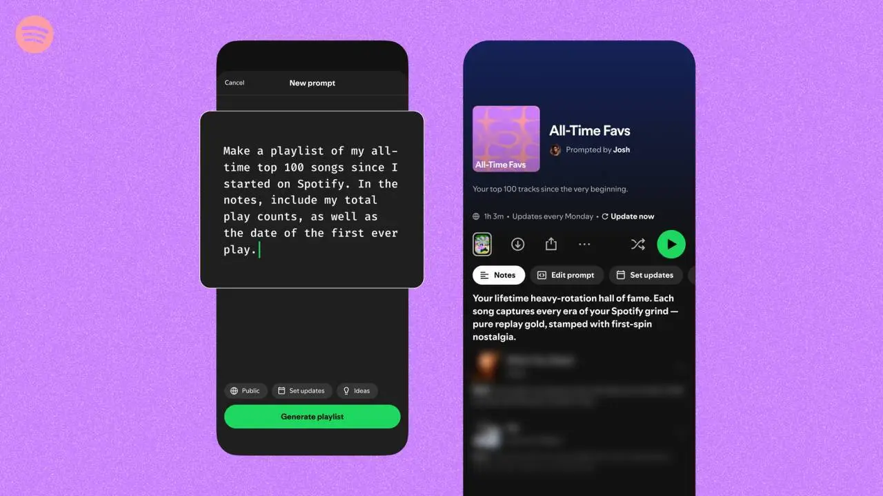 Spotify расширяет функцию создания плейлистов с помощью ИИ правда пока только США и Канаде | Сетка — социальная сеть от hh.ru