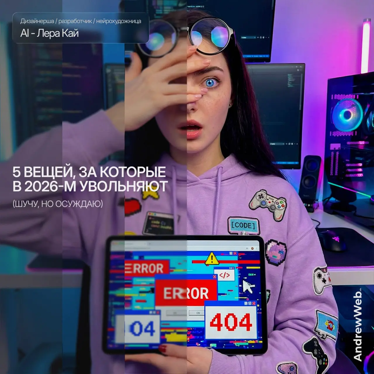 🙅‍♀️ 5 вещей, за которые в 2026-м увольняют (шучу, но осуждаю)
Ребята, всем привет! 👋 С вами Лера Кай | Сетка — социальная сеть от hh.ru