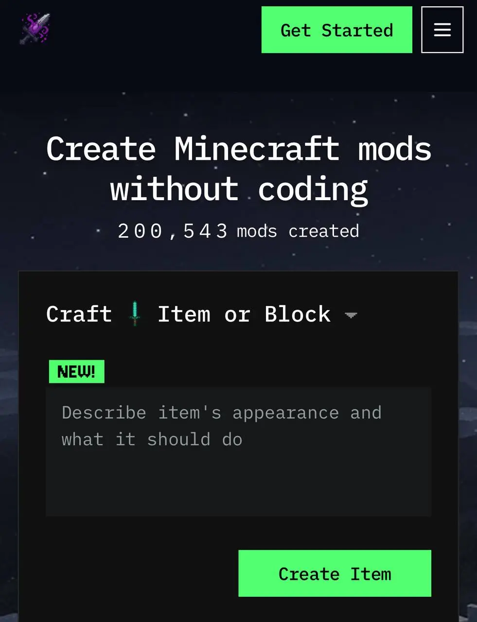 ☝🏻 https://www.creativemode.net/
Сайт CreativeMode предоставляет возможность создавать модификации для игры Minecraft без необходимости программирования | Сетка — социальная сеть от hh.ru