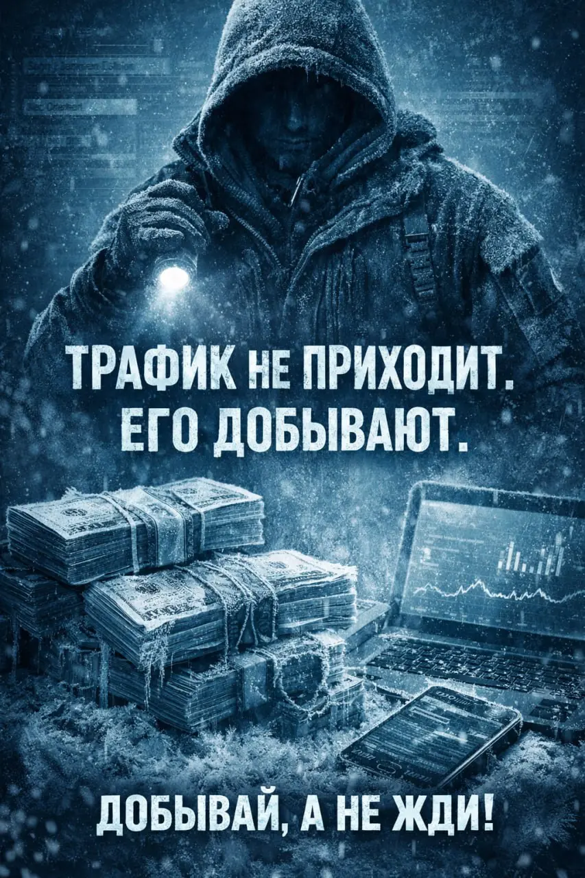 🧊 ТРАФИК НЕ ПРИХОДИТ. ЕГО ДОБЫВАЮТ
Трафик не “появляется”. Он либо добыт, либо ты просто смотришь на пустую воронку и называешь это “периодом затишья”.
Забудь “контент” | Сетка — социальная сеть от hh.ru