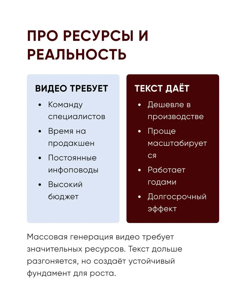 Почему «делать как все» в контенте — опасная стратегия
Сегодня кажется, что если бизнес не снимает видео каждый день — он отстаёт. Но реальность сложнее | Сетка — социальная сеть от hh.ru