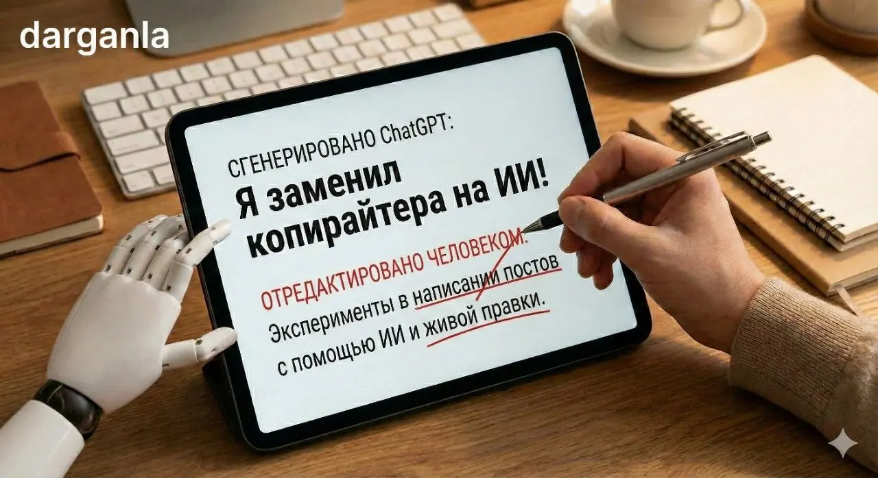 Я заменил копирайтера на ChatGPT?
Не раз слышал:
«Ну всё, ИИ теперь пишет — люди больше не нужны».
Я решил проверить без теорий и истерик.
Просто сделал эксперимент | Сетка — социальная сеть от hh.ru