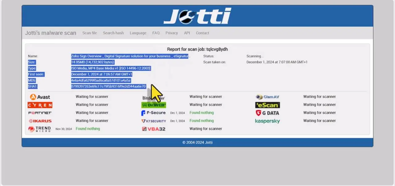 ☝🏻 https://virusscan.jotti.org/
Сервис Jotti предоставляет бесплатную возможность сканирования подозрительных файлов с помощью нескольких антивирусных программ | Сетка — социальная сеть от hh.ru