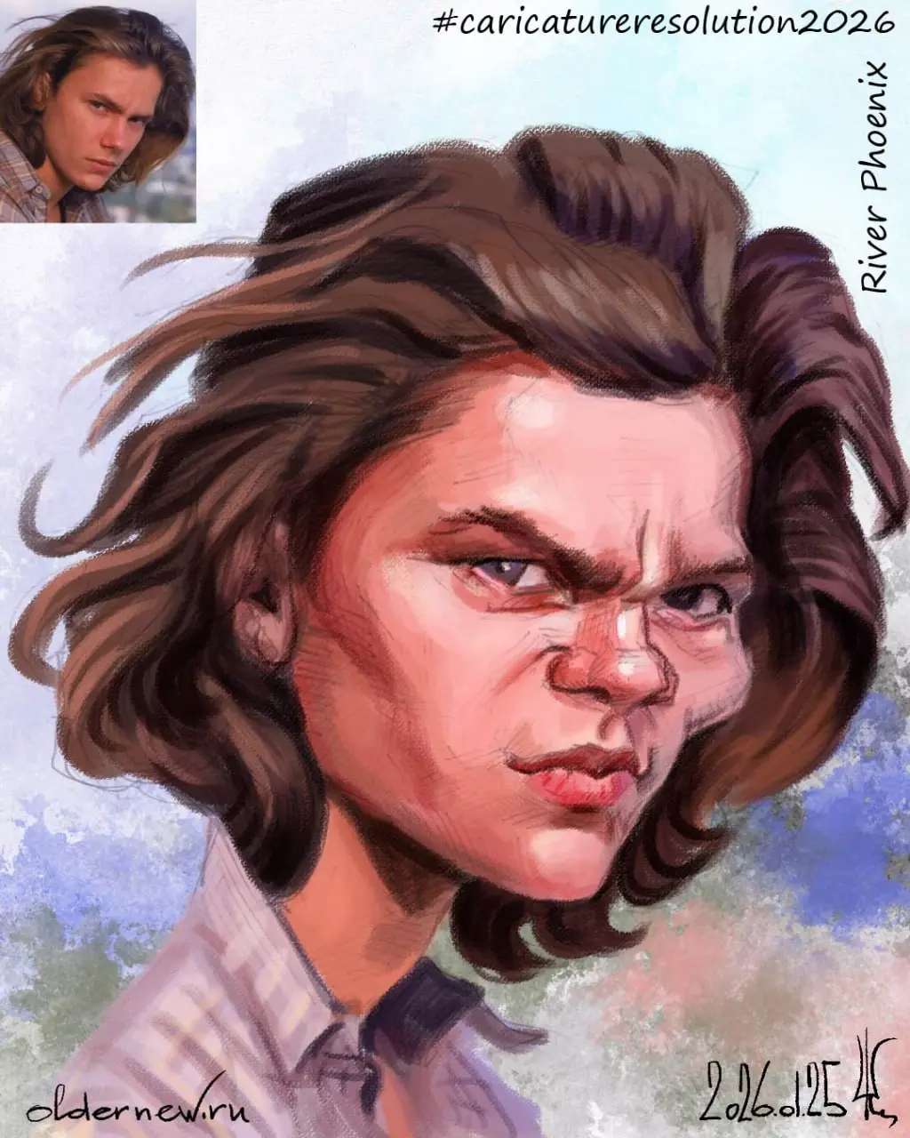 25 River Phoenix
Ежегодный январский вызов Международной ассоциации карикатуристов (ISCA)
#caricatureresolution2026 #crRiverPhoenix | Сетка — социальная сеть от hh.ru
