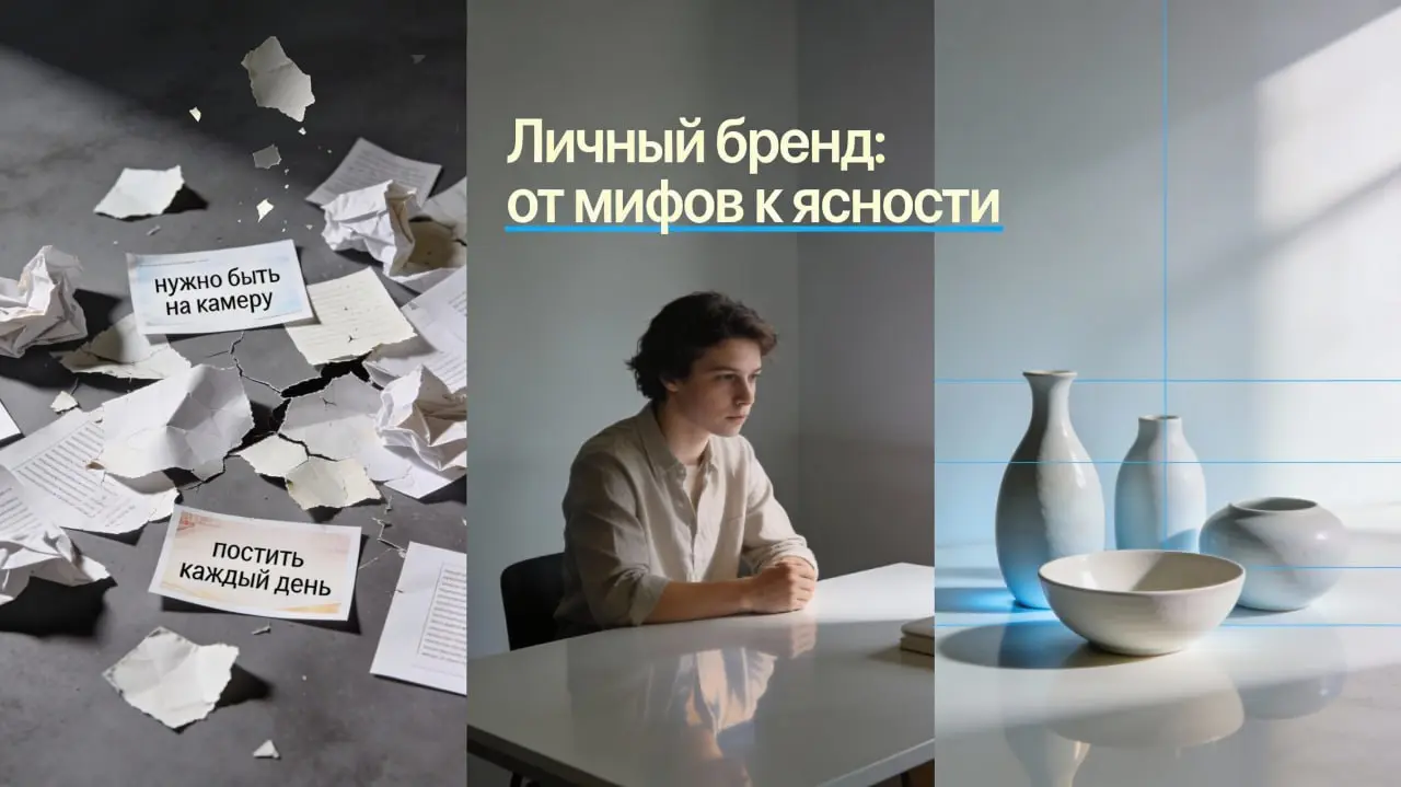 «5 мифов про личный бренд для интровертов»
Разбираем убеждения, которые держат сильных специалистов в тени.
Личный бренд — это не про шум и мельтешение. Это, скорее, про ясность, структуру и точность | Сетка — социальная сеть от hh.ru