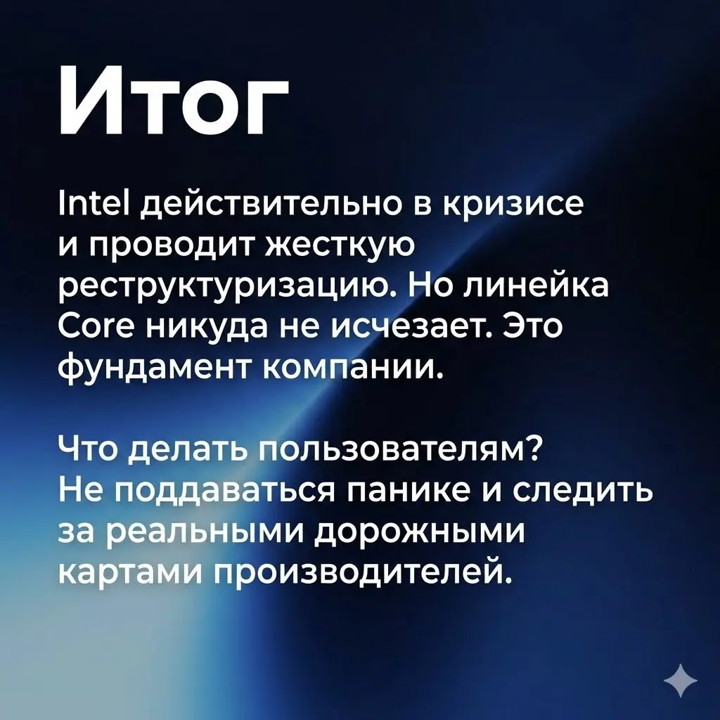 Intel треснул и не выдержал конкуренции?
Факты против заголовков | Сетка — социальная сеть от hh.ru