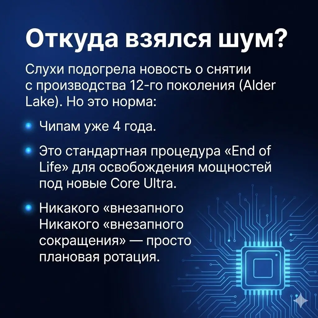 Intel треснул и не выдержал конкуренции?
Факты против заголовков | Сетка — социальная сеть от hh.ru