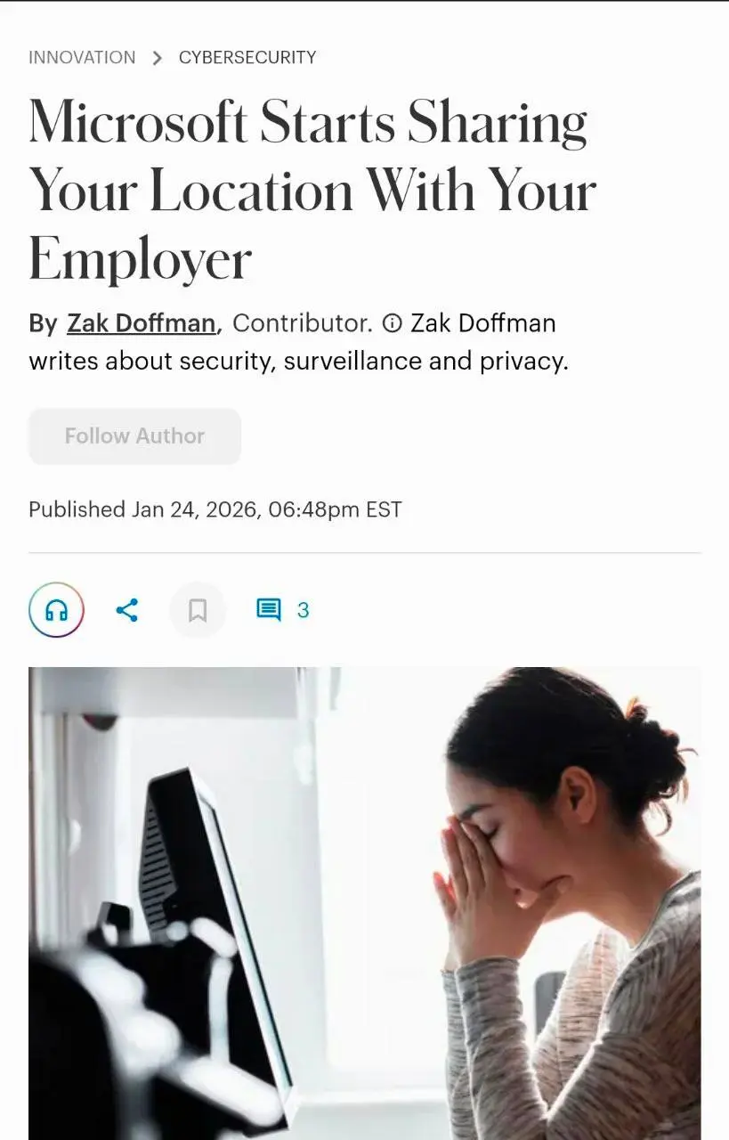 В пакет Microsoft 365 внедрили функцию слежки. Она будет показывать, где находится сотрудник, подключённый к Teams в рабочее время, в том числе если куда-то ушёл с ноутбуком | Сетка — социальная сеть от hh.ru