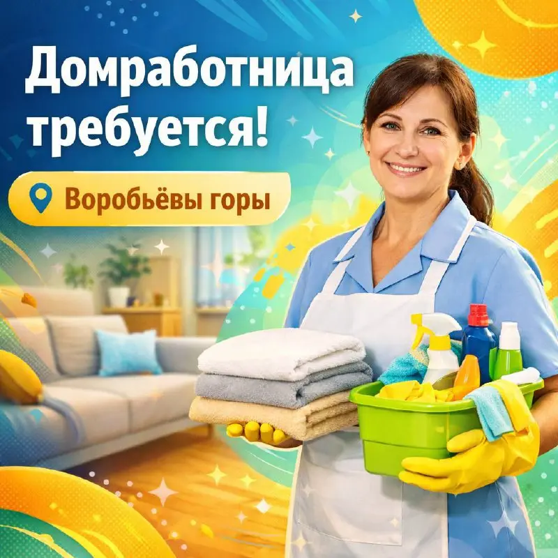 ДОМРАБОТНИЦА С ФУНКЦИЯМИ НЯНИ
От 50 000₽
частная семья
• Москва, ЖК Воробьевы горы
• Клининг и бытовые услуги
• +79670240002
Jober - удобный mini app с быстрым доступом к вакансиям | Сетка — социальная сеть от hh.ru