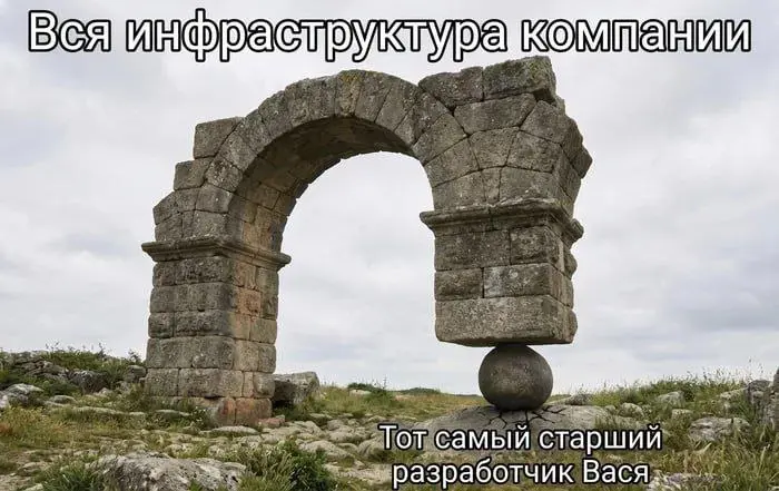 На всякий случай напоминаю, что пора подумать о bus-факторах. 🤝
#мемы #понедельничное | @ulyanovlife | Сетка — социальная сеть от hh.ru