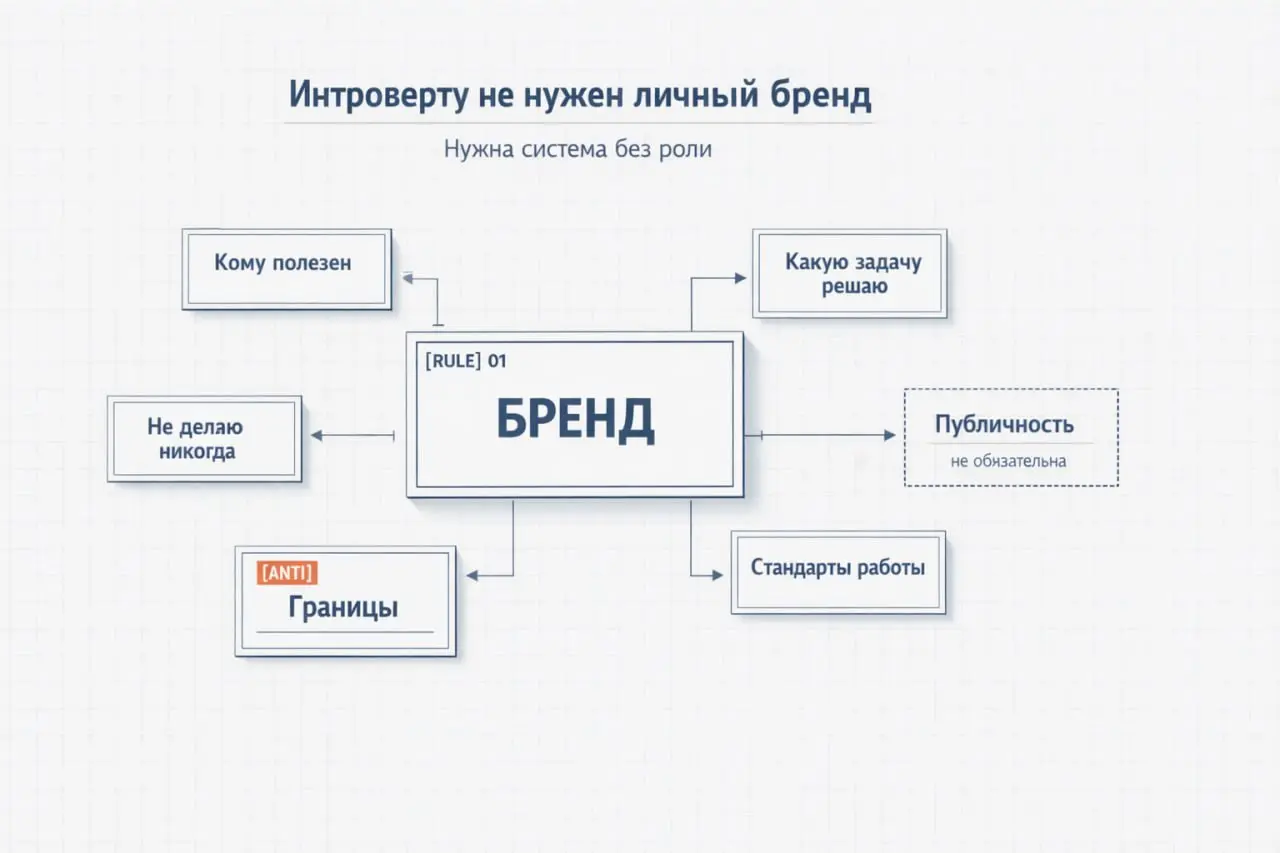Интроверту не нужен личный бренд
Ему нужна система, которая не требует играть роль
Ты умный, опыт есть, клиенты есть, а внутри вечная усталость. Не от работы. Не от смысла | Сетка — социальная сеть от hh.ru