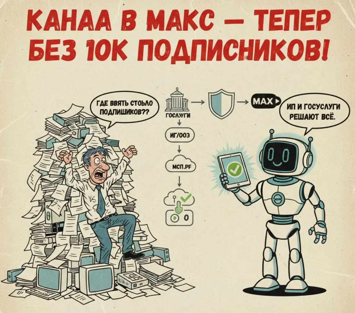 Как создать канал в Макс, если у вас нет 10 тыс подписчиков | Сетка — социальная сеть от hh.ru