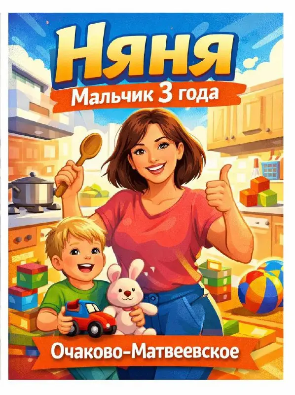 👶 НЯНЯ В СЕМЬЮ (мальчик 3 года)
🧸 Ищем няню-помощницу по дому для заботы о малыше и поддержания уюта в семье | Сетка — социальная сеть от hh.ru