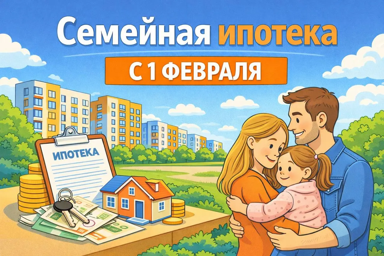 🏠 Как изменятся правила семейной ипотеки с 1 февраля 2026 года
С 1 февраля 2026 года в России вступают в силу [изменения](https://www.rbc | Сетка — социальная сеть от hh.ru