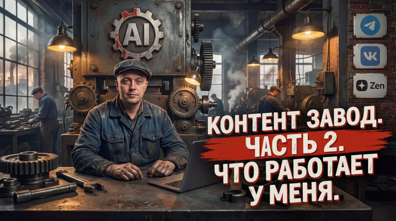 Контент-завод. Часть 2. Как он у меня устроен
В первой части я писал о том, чем контент-завод не является.
Теперь - как он у меня фактически устроен по цехам | Сетка — социальная сеть от hh.ru