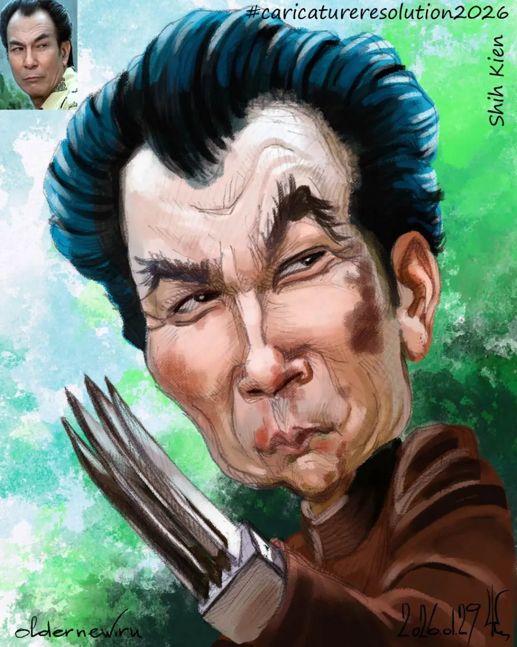 29 Shih Kien
Ежегодный январский вызов Международной ассоциации карикатуристов (ISCA)
#caricatureresolution2026 #crShihKien
 | Сетка — социальная сеть от hh.ru