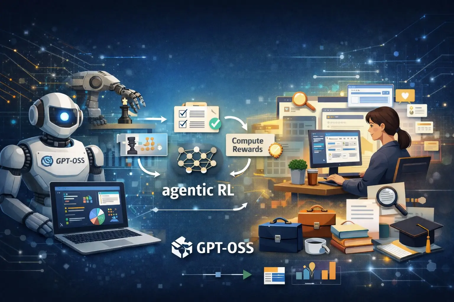 🔧 LinkedIn адаптировал GPT-OSS для агентного RL
Команда LinkedIn успешно запустила обучение GPT-OSS с подкреплением в агентных средах | Сетка — социальная сеть от hh.ru
