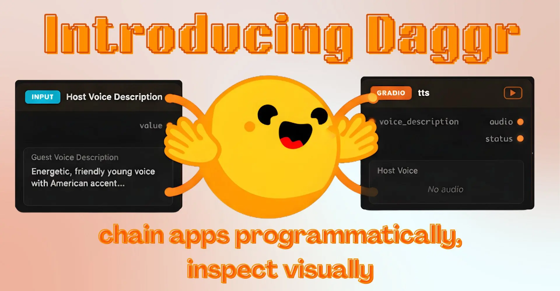 ⚙️ Daggr: визуальные AI-пайплайны из кода
Hugging Face представил Daggr — библиотеку для построения AI-воркфлоу из Gradio-приложений и моделей | Сетка — социальная сеть от hh.ru