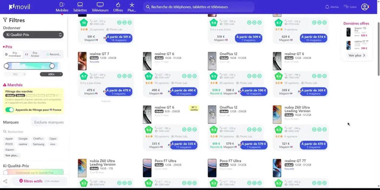 ☝🏻 https://www.kimovil.com/ru/
Сайт Kimovil, это сервис для подбора и сравнения смартфонов по характеристикам, рейтингу и цене в различных интернет‑магазинах более чем из 80 стран | Сетка — социальная сеть от hh.ru