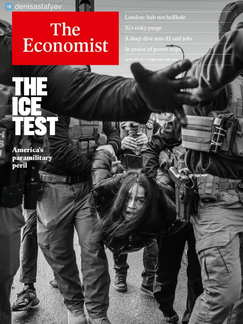 📕Новая обложка The Economist (January 31st – February 6th)
Обложка похожа на документальный кадр | Сетка — социальная сеть от hh.ru