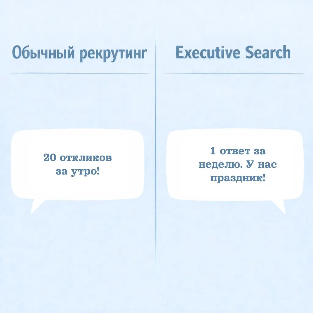 Отличие рекрутинга от экзекьютив-поиска в 5 карточках 😐
Решили, что пятница без шуток — вечер, прожитый зря! Поэтому собрали подборку)
Если что-то упустили, дополняйте 👇🏻 | Сетка — социальная сеть от hh.ru