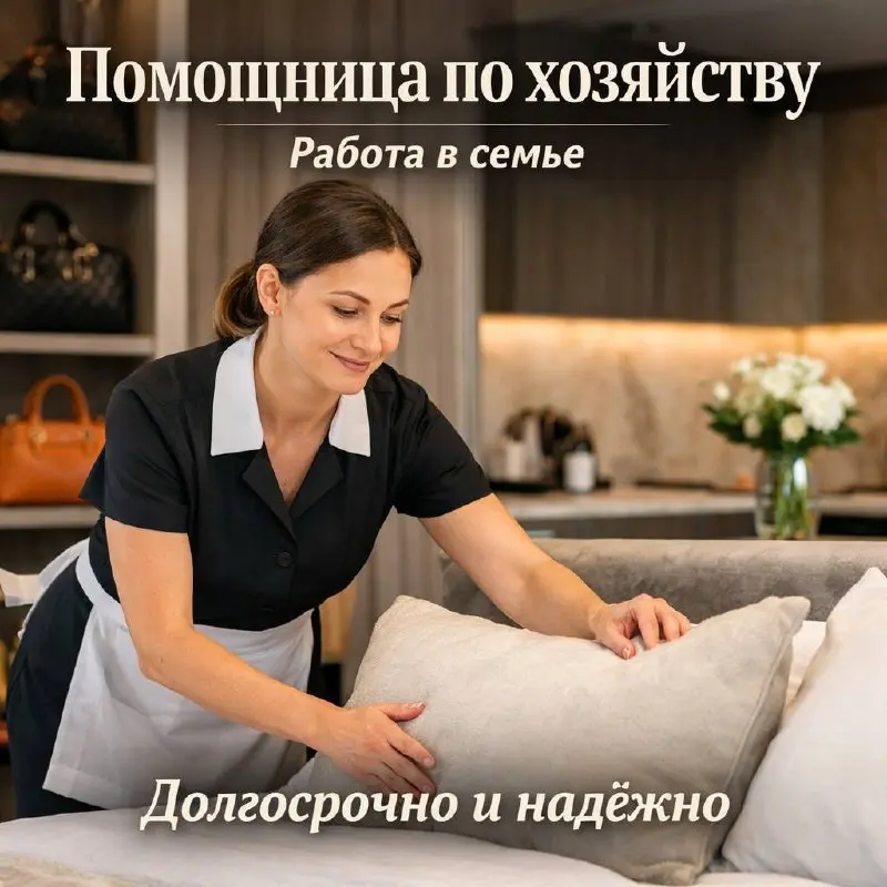ПОМОЩНИЦА ПО ХОЗЯЙСТВУ (VIP-СЕРВИС)
• 120 000₽
Прямой работодатель
• Москва, м. Фрунзенская
• Клининг и бытовые услуги
• +79852914993
Jober - удобный mini app с быстрым доступом к вакансиям | Сетка — социальная сеть от hh.ru