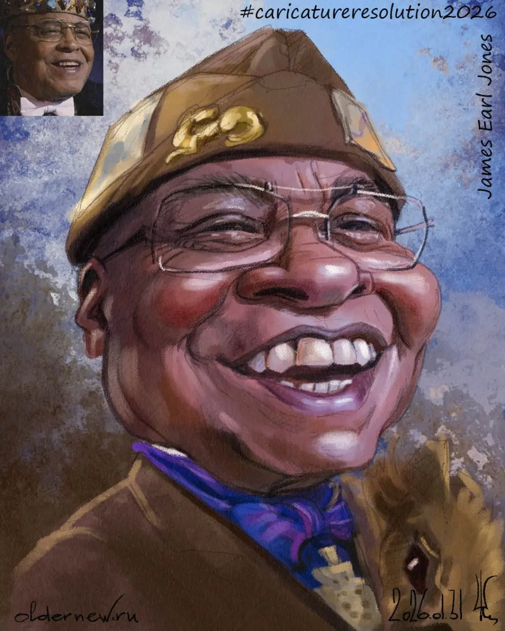 31 James Earl Jones
Ежегодный январский вызов Международной ассоциации карикатуристов (ISCA)
#caricatureresolution2026 #cr JamesEarlJones
 | Сетка — социальная сеть от hh.ru