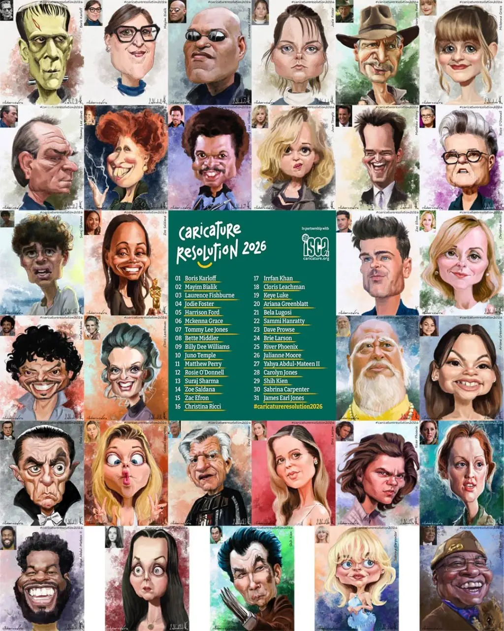 Завершён марафон #caricatureresolution2026!
Ежегодный январский вызов Международной ассоциации карикатуристов (ISCA)
 | Сетка — социальная сеть от hh.ru